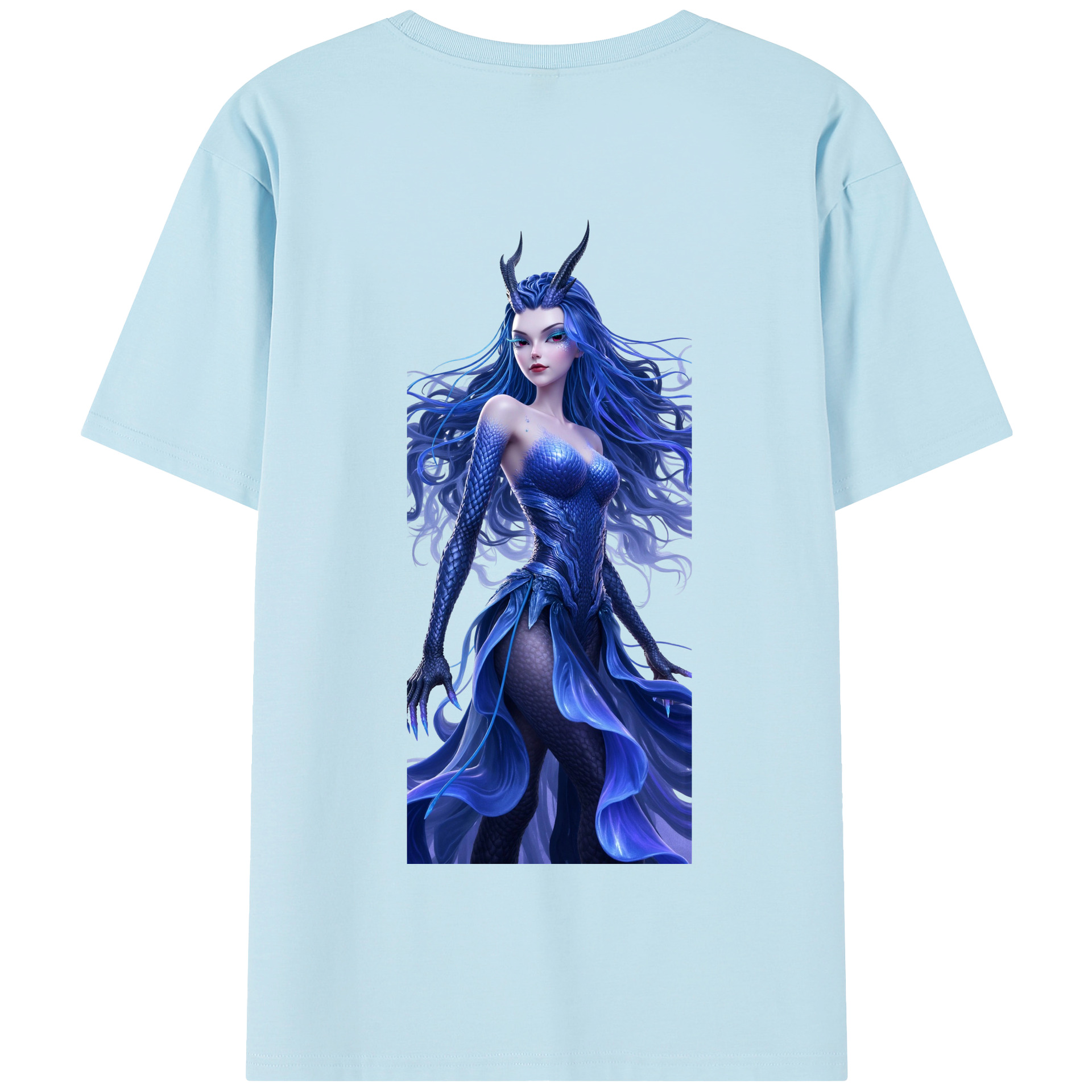 （画像用） Ne Zha 2 ナタ 魔童の大暴れ 綿100％半袖Tシャツ（背面プリント）